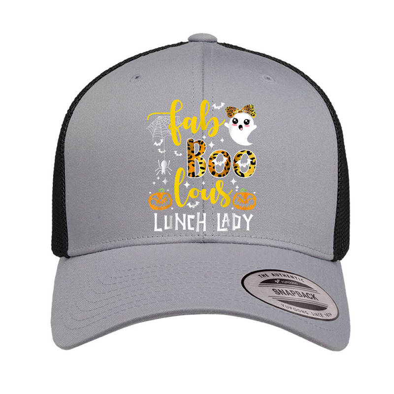 Leopard Fab Boo Lous Lunch Lady Team Teacher Spooky Season Retro Trucker Cap by MadisonDesign | Artistshot