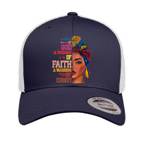 75.a Child Of God, A Warrior Of Christ, Black Girl Juneteenth Retro Trucker Cap | Artistshot