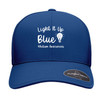 Light It Up Blue Autism Tee I Wear Blue For Autism Awareness T Shirt Seamless Cap | Artistshot