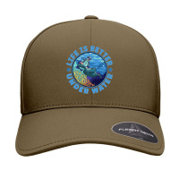 Life Is Better Under Water Marine Biology Scuba Diver Premium Seamless Cap | Artistshot