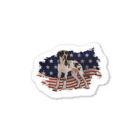 Pointer American Flag Usa Patriotic  4th Of July Gift Sticker | Artistshot