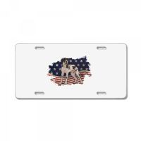 Pointer American Flag Usa Patriotic  4th Of July Gift License Plate | Artistshot