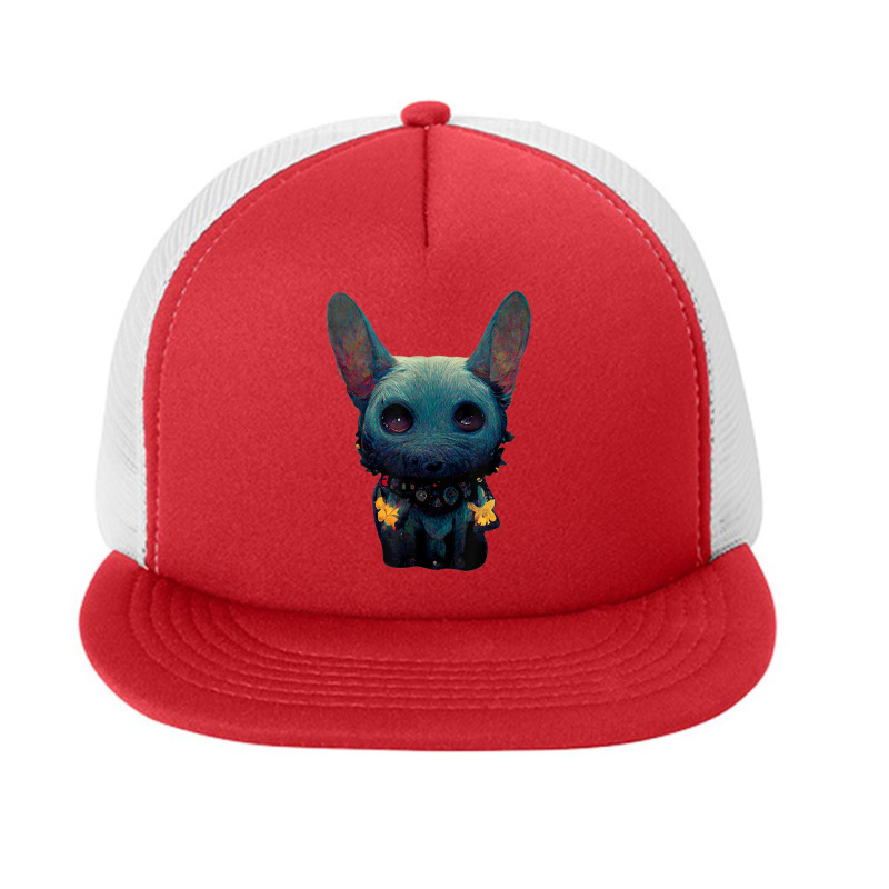 Crazy Dog With Horns For Years And Bones Big Ear T Shirt Foam Snapback hat by yodishsaraveks | Artistshot