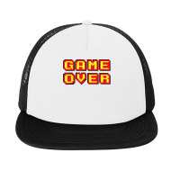 Game Over Vintage Retro Video Games Gaming Gift Arcade T Shirt Foam Snapback Hat | Artistshot