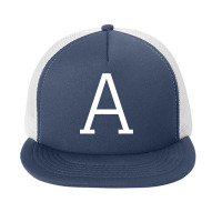 Letter A Initial Name Monogram Capital Letter T Shirt Foam Snapback Hat | Artistshot