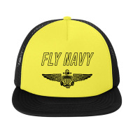 Fly Navy Foam Snapback Hat | Artistshot