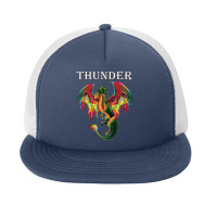 Imagine You Are A Thunder Dragon Breathing Fire With Wings Retro Vinta Foam Snapback Hat | Artistshot