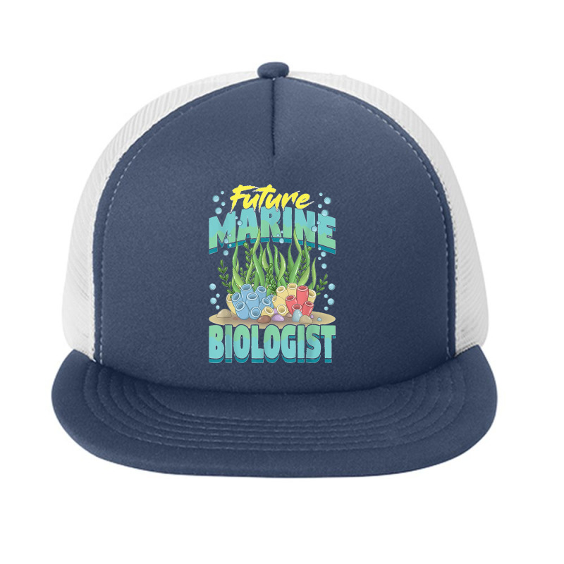 Future Marine Biologist Ocean Life Marine Biology Student Foam Snapback Hat | Artistshot