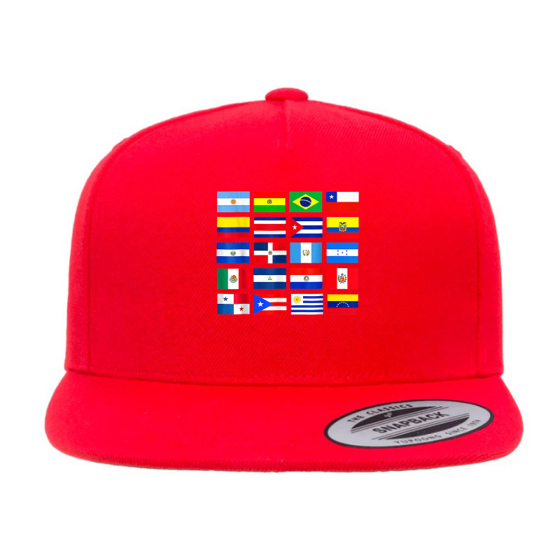 Vintage Latin American Flags Hispanic Heritage Month T Shirt 5 panel snapback cap by rostinoko | Artistshot