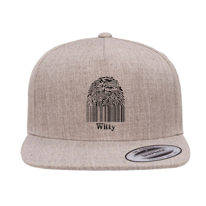 Witty Fingerprint 5 Panel Snapback Cap | Artistshot