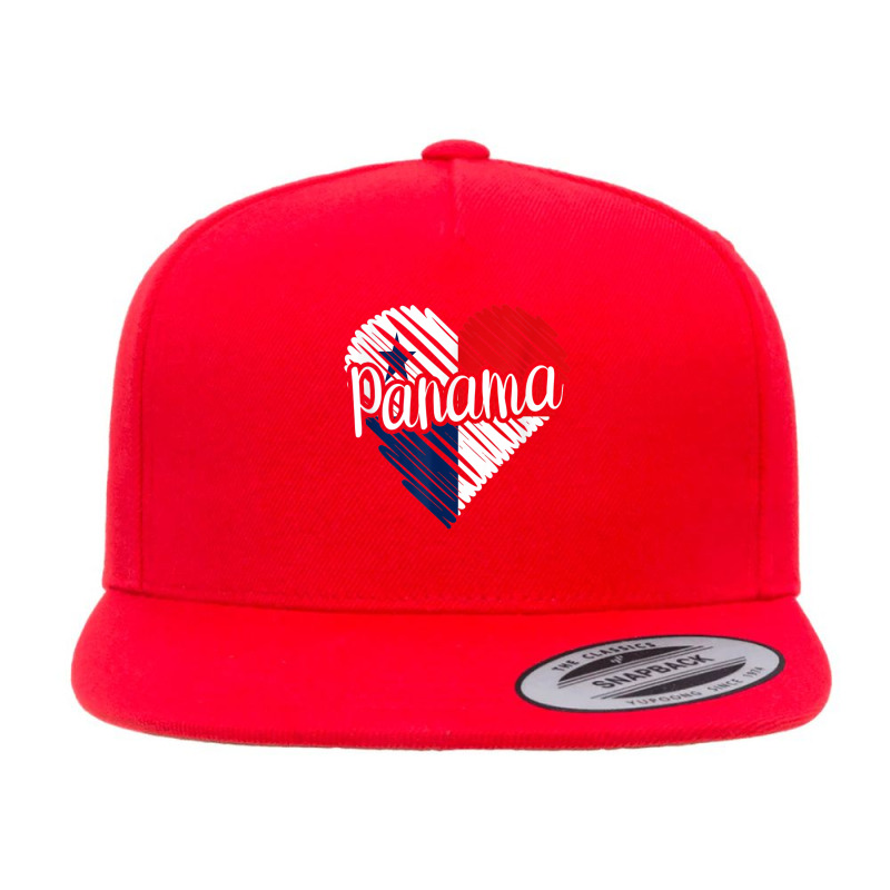 Panama For Men Panamanian Heart Flag For Women Panama 5 panel snapback cap by Hoang95 | Artistshot