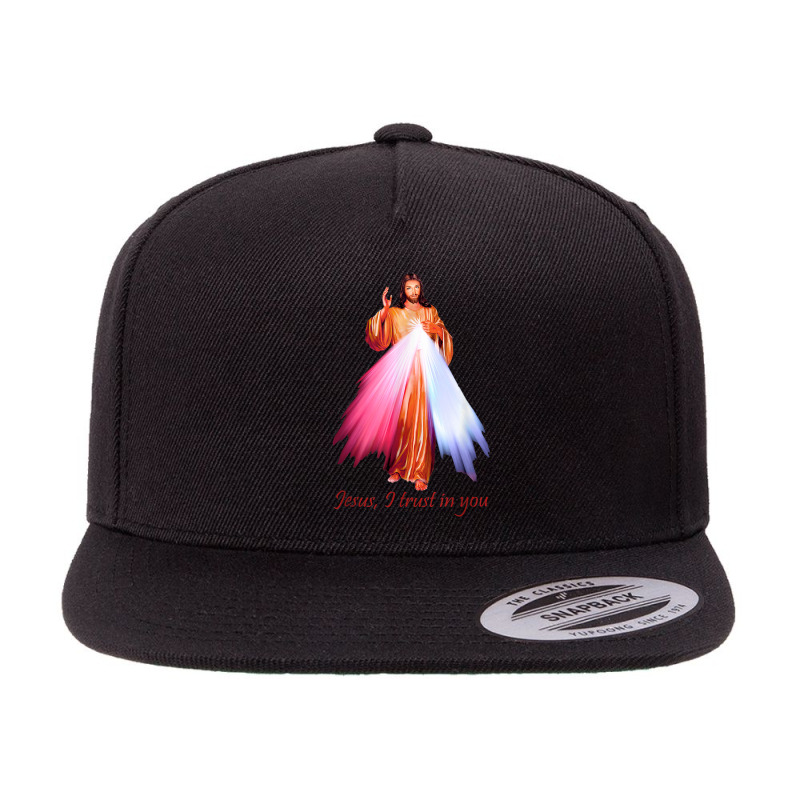 Divine Mercy Transparent Background. Jesus I Trust In You 5 panel snapback cap by TyDesign | Artistshot