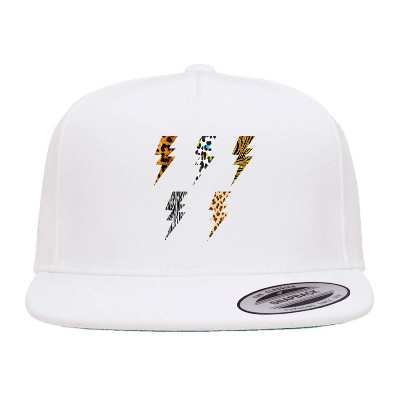 Vintage Thunder Leopard Zebra Animal Print Lightning Bolts T Shirt 5 panel snapback cap by evansjalayia | Artistshot