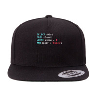 Programmer Sql Query Geek Database Coding Premium T Shirt 5 Panel Snapback Cap | Artistshot