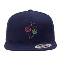 Flower Dandelion Hummingbird T  Shirt Tie Dye Dandelion Hummingbird Fl 5 Panel Snapback Cap | Artistshot