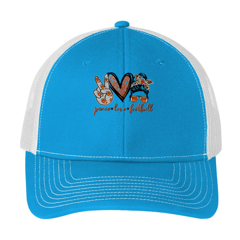 Football Peace Love Football Funny Leopard Sporty 355 Pa Trucker Cap by golferu | Artistshot