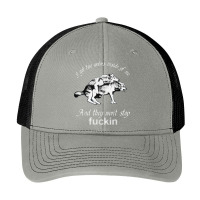 I Got Two Wolves Inside Of Me And They Won't Stop Fuckin' Pa Trucker Cap | Artistshot