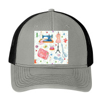 Seamless Pattern Of Fabric, Sewing Machine, Thread, Dummy, Embroidery, Pa Trucker Cap | Artistshot