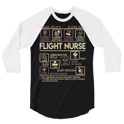 Flight Nurse T  Shirt Flight Nurse T Shirt   Multitasking Daily Value 3/4 Sleeve Shirt Designed By Jayda84288