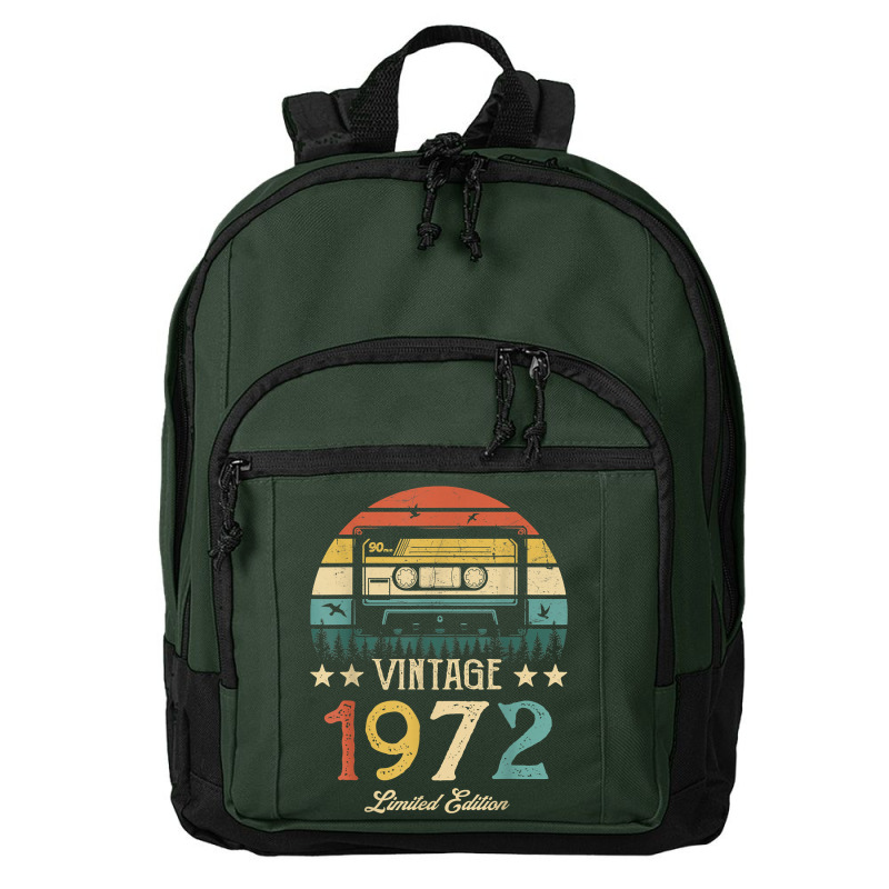 Vintage 1972 Retro Cassette 1972 50th Birthday 50 Years Old T Shirt Basic Backpack | Artistshot