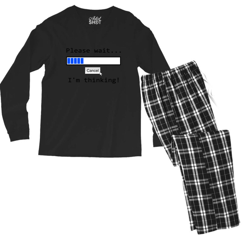 I'm Thinking Men's Long Sleeve Pajama Set | Artistshot