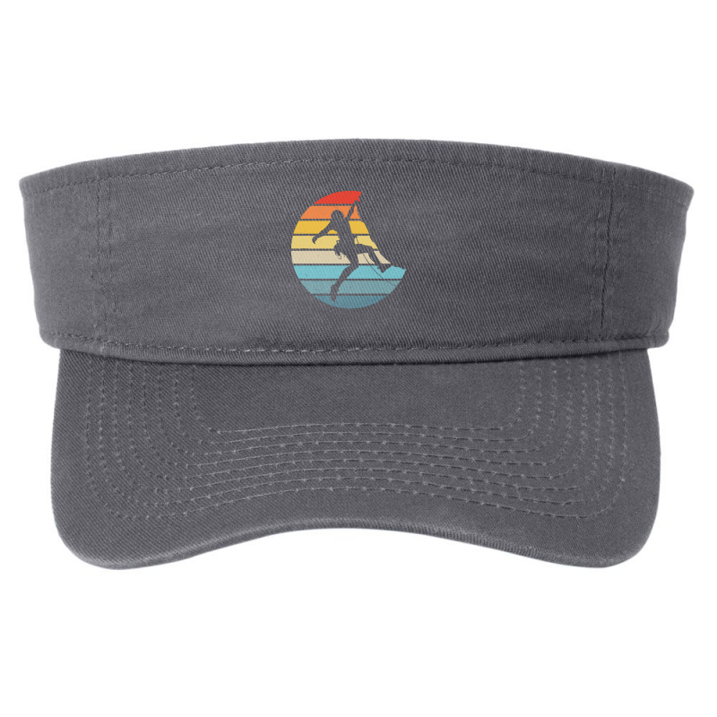 Bouldering T  Shirt Bouldering Silhouette On A Distressed Retro Sunset Fashion Visor | Artistshot