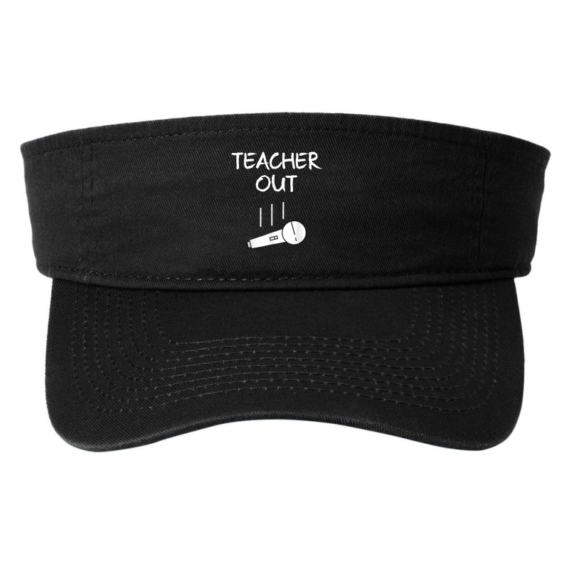 Retired Teacher Out Mic Drop Retirement End Of School Year T Shirt Fashion Visor | Artistshot