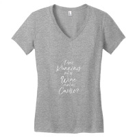 Funny Runner Gift Does Running Out Of Wine Count As Cardio Women's V-neck T-shirt | Artistshot