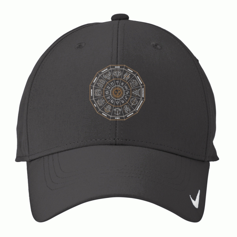 Zodiac Wheel Horoscope Astrology Science 12 Horoscope Sign T Shirt Nike Dri-FIT Cap by darelychilcoat1989 | Artistshot