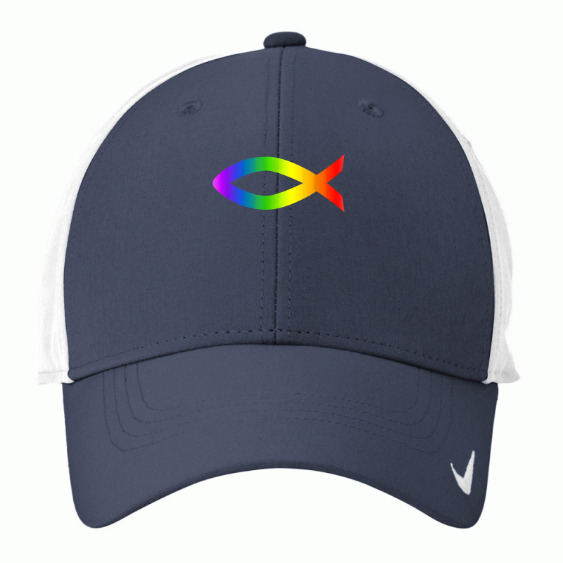 Ichthys Rainbow Christian Fish Symbol Homosexuality T Shirt Nike Dri-fit Cap | Artistshot