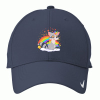 Animal T  Shirt Cute Raccoonicorn Fantasy Trash Panda Unicorn Magical Nike Dri-fit Cap | Artistshot