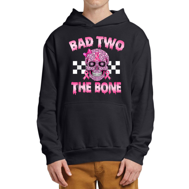 Bad Two The Bone Pink Skull Pink Ribbon Bad 2 The Urban Pullover Hoodie by Sandy | Artistshot