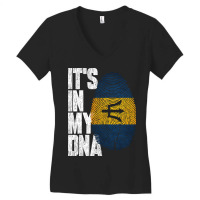 It's In My Dna Barbadian Proud Barbados Flag Women's V-neck T-shirt | Artistshot