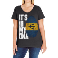 It's In My Dna Barbadian Proud Barbados Flag Ladies Curvy T-shirt | Artistshot