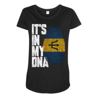 It's In My Dna Barbadian Proud Barbados Flag Maternity Scoop Neck T-shirt | Artistshot