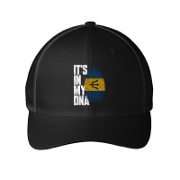 It's In My Dna Barbadian Proud Barbados Flag Mesh Cap | Artistshot