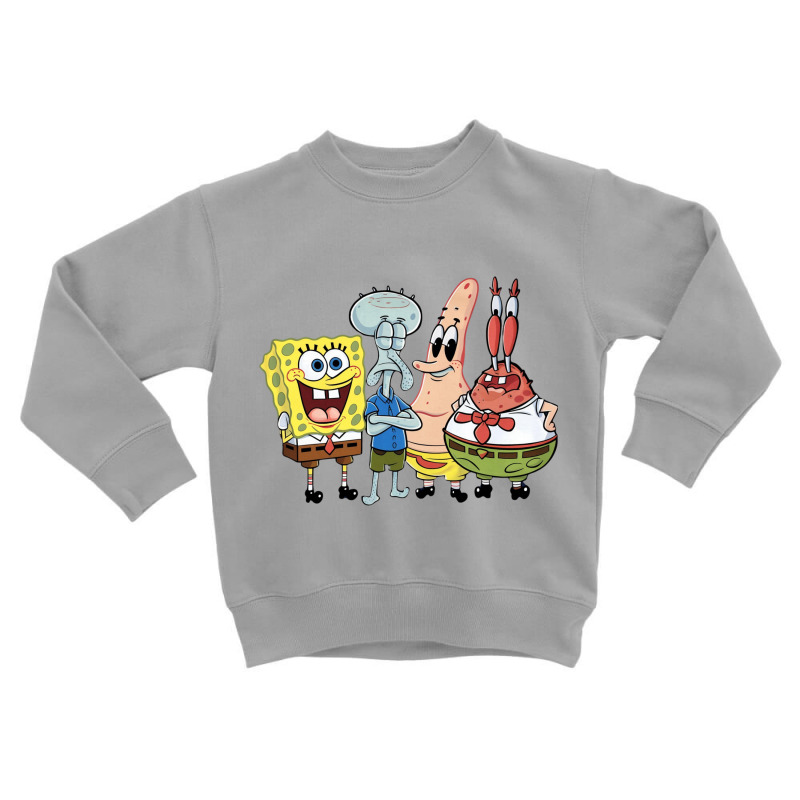 The Characters Are Spongebob, Patrick Star, Squidw Toddler Sweatshirt by Sandy | Artistshot