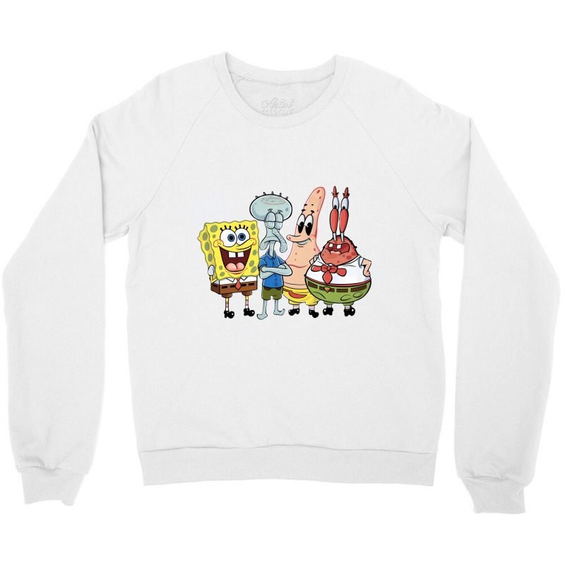 The Characters Are Spongebob, Patrick Star, Squidw Crewneck Sweatshirt by Sandy | Artistshot