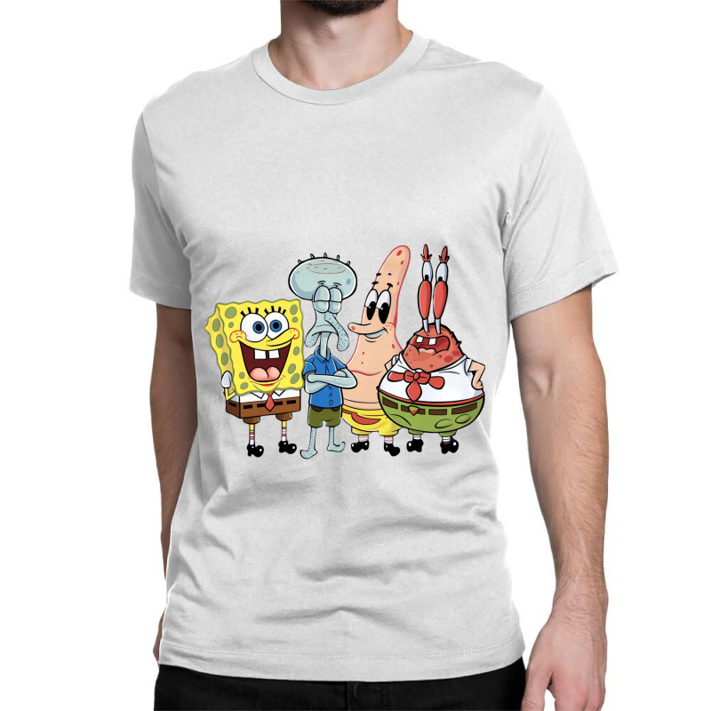 The Characters Are Spongebob, Patrick Star, Squidw Classic T-shirt by Sandy | Artistshot