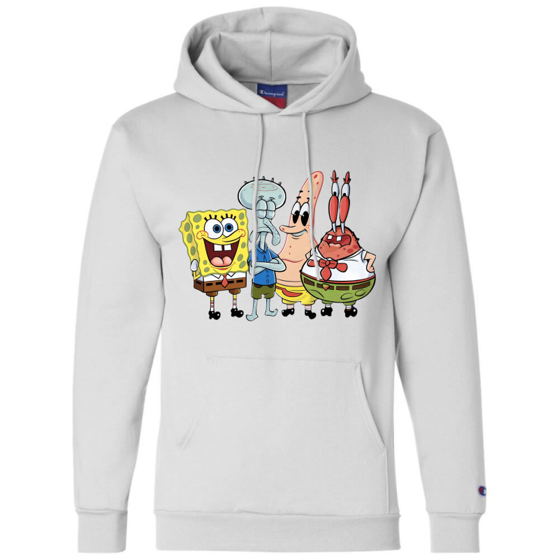 The Characters Are Spongebob, Patrick Star, Squidw Champion Hoodie by Sandy | Artistshot