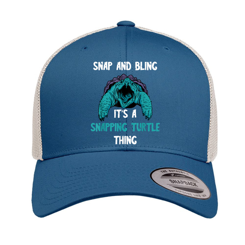 Snapping Turtle Snap And Bling Sea Animal Reptile Lover T Shirt Retro Trucker Cap | Artistshot