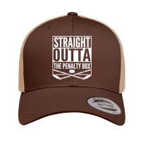 Straight Outta The Penalty Box Hockey Player Gift Hockey Retro Trucker Cap | Artistshot