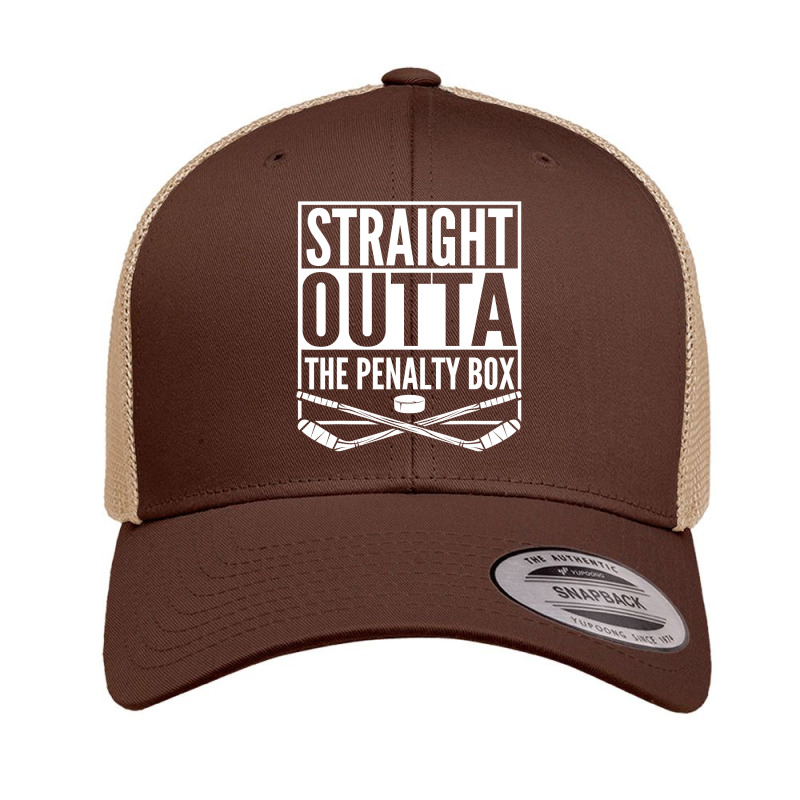 Straight Outta The Penalty Box Hockey Player Gift Hockey Retro Trucker Cap by trokeryth | Artistshot