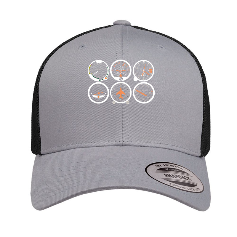 Basic Six Flight Instruments Retro Trucker Cap by CharlesDiya | Artistshot