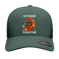 Firefighter Fireman Mens Fireman Ax American Flag Fire Fighting Patrio Seamless Cap | Artistshot