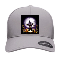 Witch Cat Night Seamless Cap | Artistshot