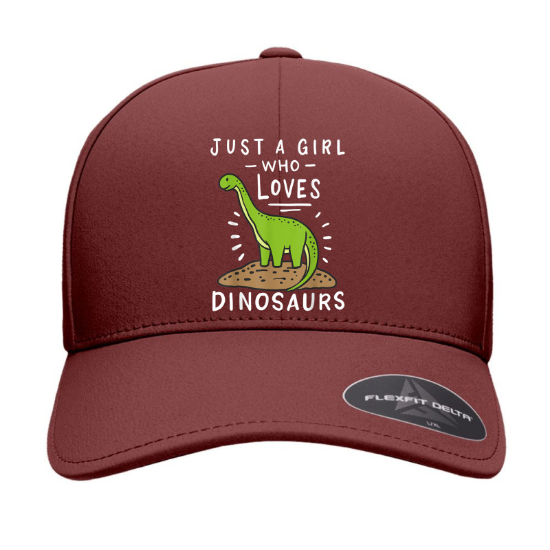 Just A Girl Who Loves Dinosaurs Brachiosaurus Paleontologist Seamless Cap by Juan-Design | Artistshot