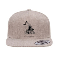 Howling Wolf Lobo Aullando Sketchy Gift Dogs & Nature Lovers T Shirt 5 Panel Snapback Cap | Artistshot