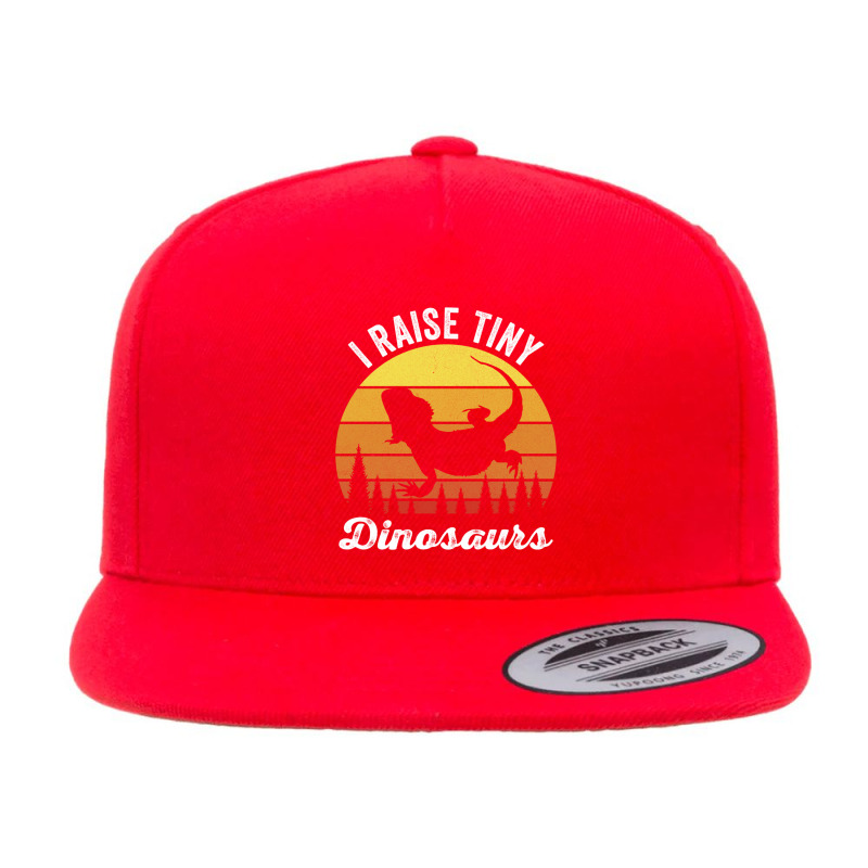 Retro I Raise Tiny Dinosaurs Funny Vintage Bearded Dragon Men Women 5 Panel Snapback Cap | Artistshot