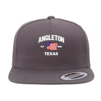 Angleton Texas Tx Usa Stars & Stripes Vintage Style 5 Panel Snapback Cap | Artistshot